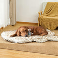 Luxury Faux Fur 5 Inches Thick Super Soft Memory Foam Dog Bed With Soft Removable Orthopedic Dog Bed Cover And Waterproof Liner