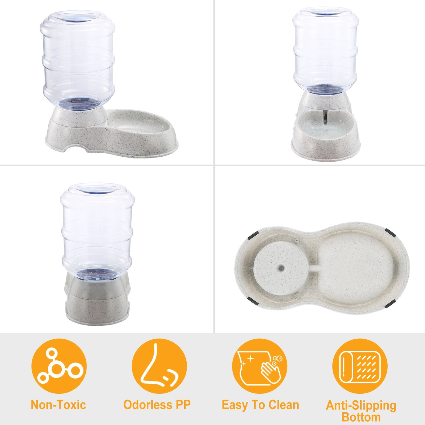 3.5L 1Gal Pet Water Dispenser Self-Dispensing Gravity Pets Water Feeder Automatic Pet Waterer Cat Dog