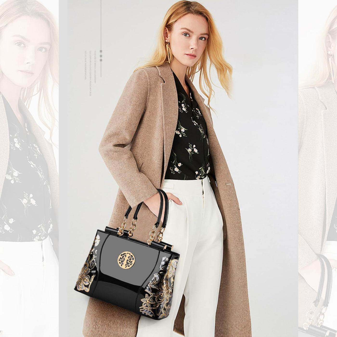 Elegant Patent Leather Handbags For Women