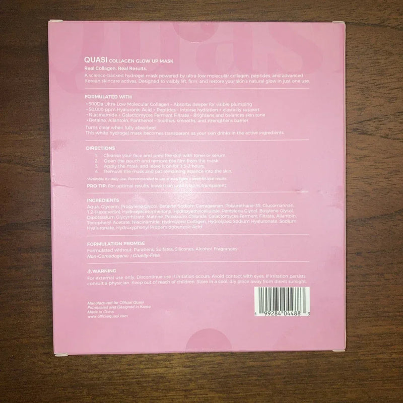 Quasi Collagen Glow Up Mask – Premium Anti-Aging Face Mask | 4 pcs / Box