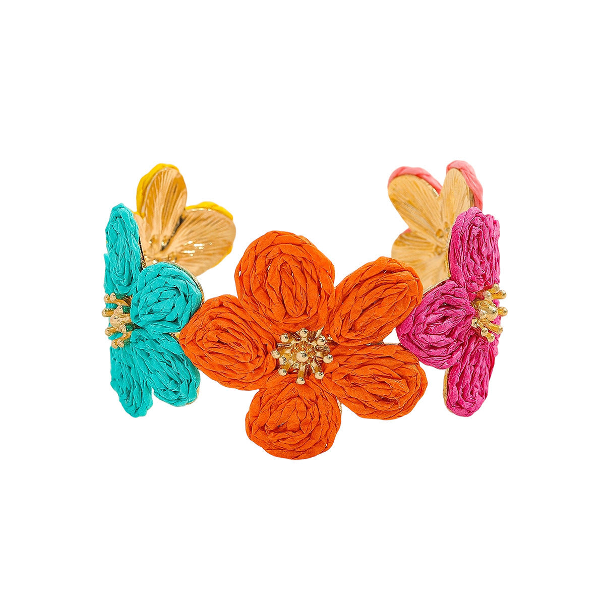 Raffia Retro Diamonds Fashion Design Alloy Bracelet