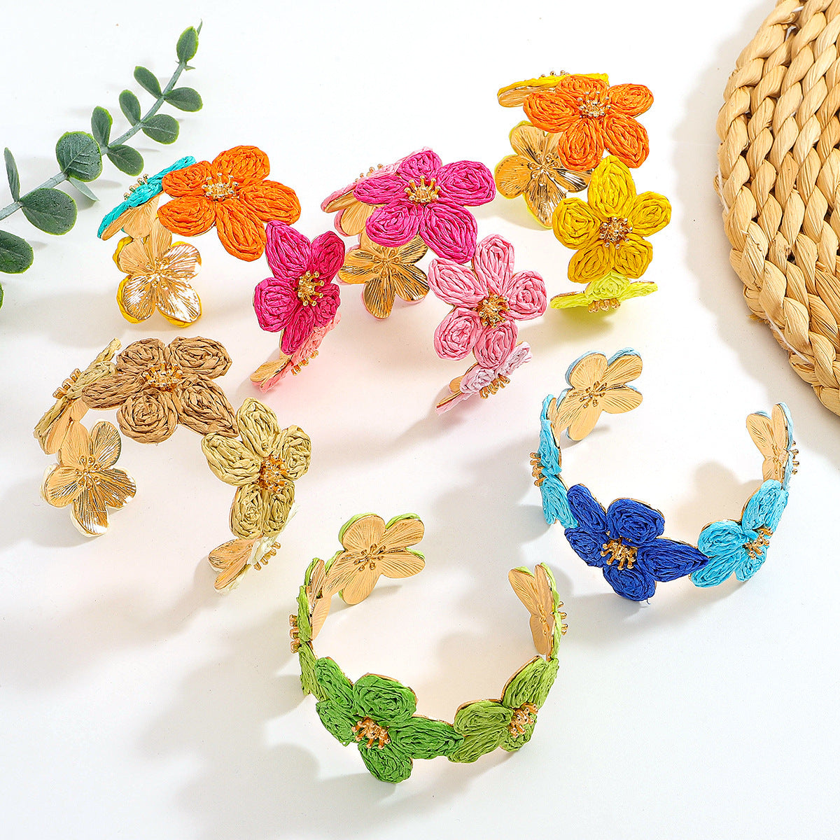 Raffia Retro Diamonds Fashion Design Alloy Bracelet