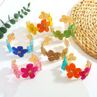 Raffia Retro Diamonds Fashion Design Alloy Bracelet
