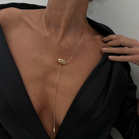 Simple CCB Water Drop Pendant Necklace