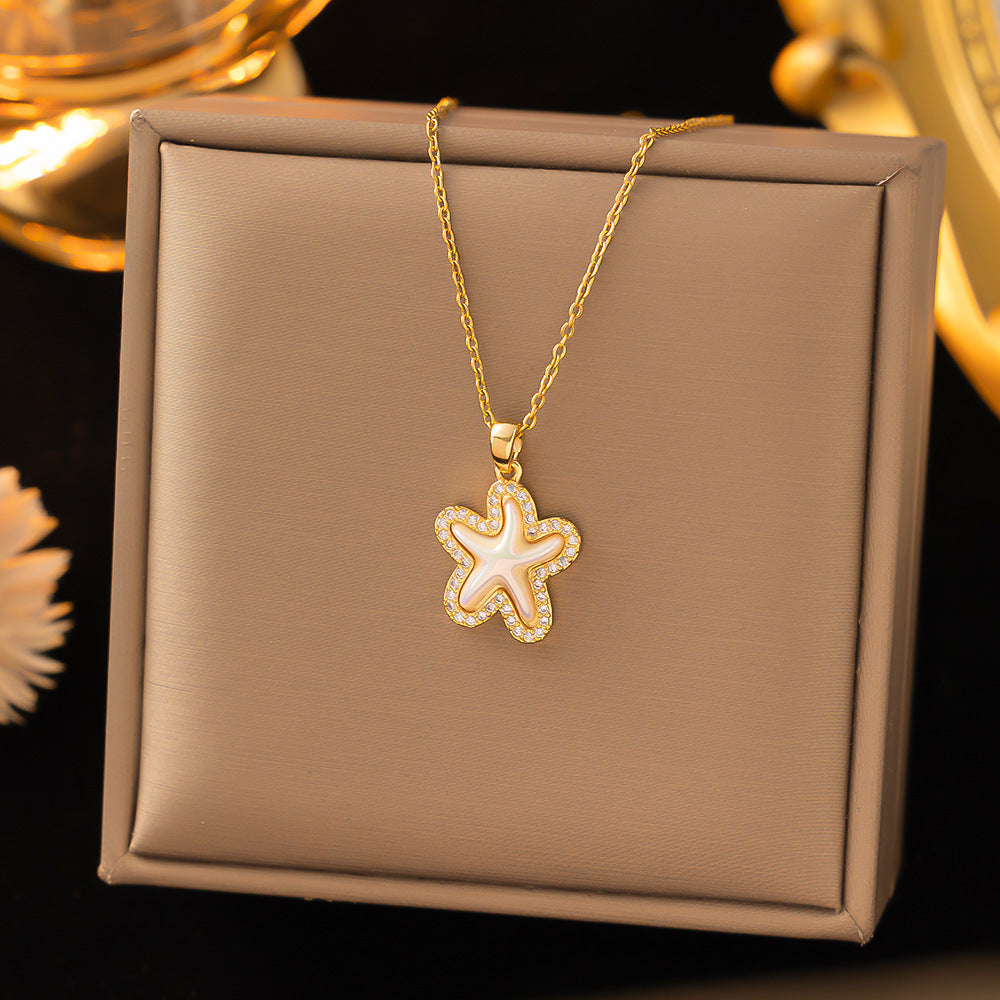 Necklace,stainless Steel,with Sea Star ,Only Self-pickup Is Supported, And The Displayed Prices Are All Self-pickup Prices