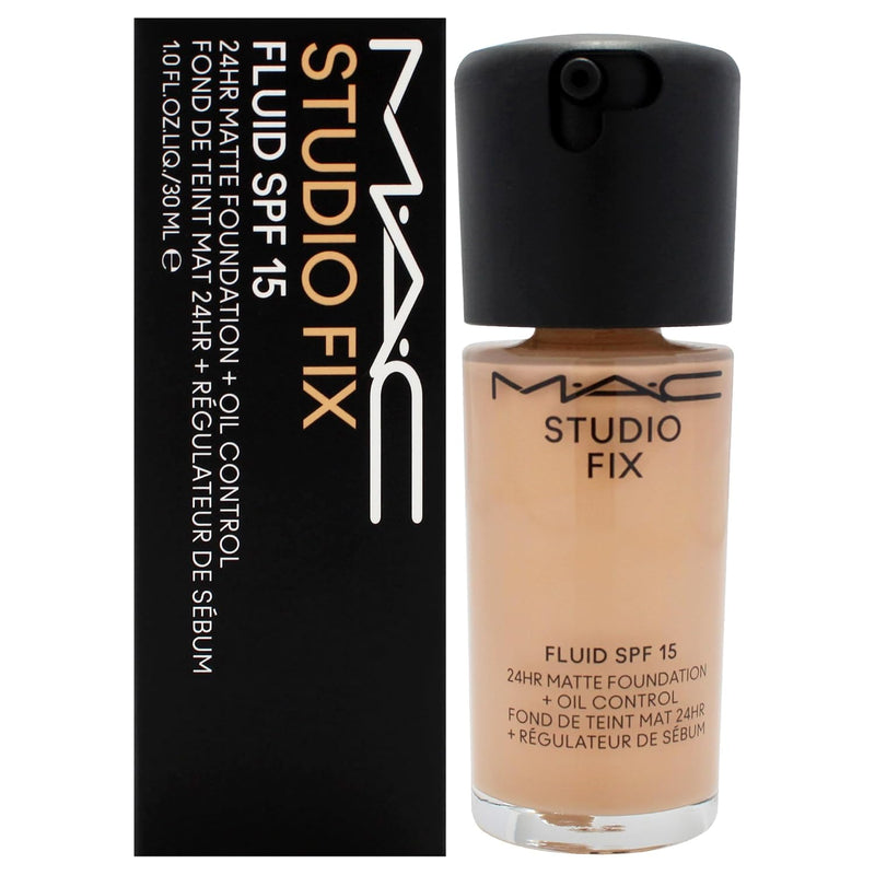 MAC Studio Fix Fluid SPF 15 24Hr Matte Foundation – Shade NC27 | 1 oz