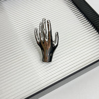 Three-dimensional Palm Light Luxury Metal Texture Ring