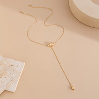 Simple CCB Water Drop Pendant Necklace
