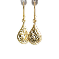 Retro Hollow Plant Pendant Earrings Party Personality