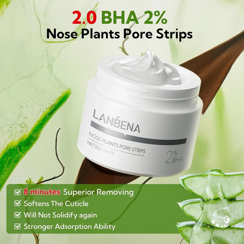 LANBENA 2.0 Nose Pore Strips – Deep Blackhead Remover Mask with Salicylic Acid
